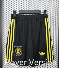 Player Version 25-26 Manchester United Black Thailand Soccer Shorts-888