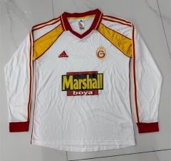 Retro Version 99-00  Galatasaray SK Away White LSThailand Soccer Jersey AAA-503