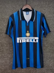 Retro Version96-97  Inter Milan Home Blue&Black Thailand Soccer Jersey AAA-4130