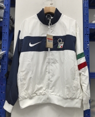 Retro Version 1996 Italy White Embroidered Waterproof Coat -8268