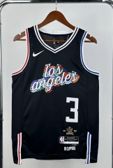 2023 City Edition Los Angeles Clippers Black #3 NBA Jersey-311