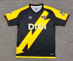 (S-4XL) 25-26 Rayo Vallecano 2nd Away Black Thailand Soccer Jesrey AAA-512