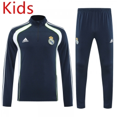 2025-26 Real Madrid Royal Blue Kids/Youth Soccer Tracksuit-7411