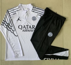 2025-26 Jordan Paris SG White Inkjet Thailand Soccer Tracksuit -815