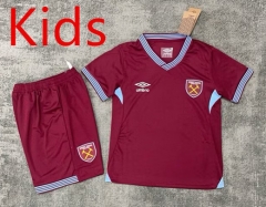 (Red Shorts) 2025-2026 West Ham United Home Red Kids/Youth Soccer Uniform-7209