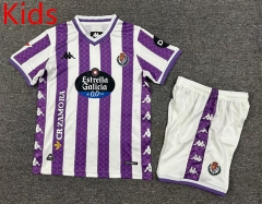 2025-2026 Real Valladolid Home Purple&White Kid/Youth Soccer Uniform-7809