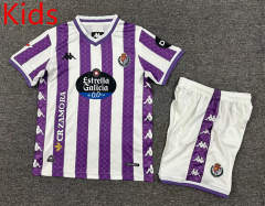 2025-2026 Real Valladolid Home Purple&White Kid/Youth Soccer Uniform-7809