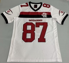 (S-4XL) 25-26 With No.87 Flamengo White Thailand Soccer Jersey AAA-5668