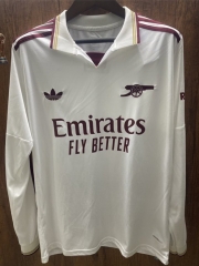 25-26 Arsenal 2nd Away White LS Thailand Soccer Jersey AAA