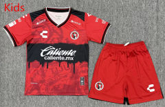 2025-2026 Club Tijuana Home Red Kids/Youth Soccer Uniform