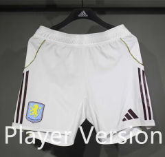 (S-3XL) Player Version 25-26 Aston Villa White Thailand Soccer Shorts-4563