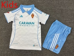 2025-2026 Real Zaragoza Home White Kids/Youth Soccer Uniform-7809