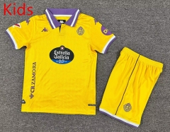 2025-2026 Real Valladolid 2nd Away Yellow Kid/Youth Soccer Uniform-7809