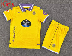 2025-2026 Real Valladolid 2nd Away Yellow Kid/Youth Soccer Uniform-7809