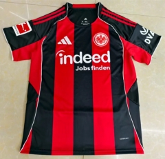 (S-4XL) 2025-2026 Eintracht Frankfurt Home Red&Black Stripes Thailand Soccer Jersey AAA