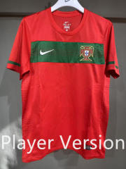 (S-3XL) Player Version 2010 Retro Edition Portugal Home Red Thailand Soccer Jersey AAA-4563