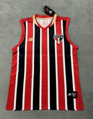 （S-4XL）2025-2026 Sao Paulo Futebol Clube Away Red&Black Thailand Soccer Vest AAA-4506