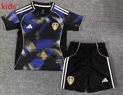 2025-2026 Leeds United 2nd Away Black Kids/Youth Soccer Uniform-7809
