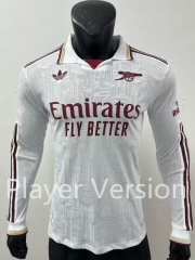 Player Version 25-26 Arsenal 2nd Away White LS Thailand Soccer Jersey AAA