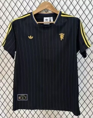 25-26 Retro Version Manchester United Black Thailand Soccer Jersey AAA-7209