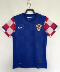 Retro Version 2010 Croatia Away Blue Thailand Soccer Jersey AAA-811