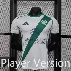 Player Version 25-26 Al-Ahli Saudi Home White&Green Thailand Soccer Jersey AAA-888
