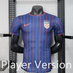 Player Version 25-26 USA Away Royal Blue Thailand Soccer Jersey AAA-888