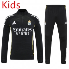 2025-26 Real Madrid Black Kids/Youth Soccer Tracksuit-7411