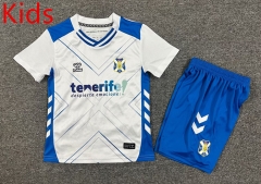 2025-2026 CD Tenerife Home White Kids/Youth Soccer Uniform-7809