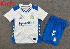 2025-2026 CD Tenerife Home White Kids/Youth Soccer Uniform-7809