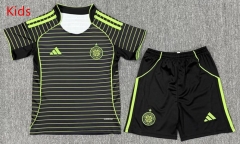 2025-26 Celtic Away Black&Green Kids/Youth Soccer Uniform