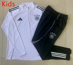 (Four Stars) 25-26 Germany White Kids/Youth Soccer Tracksuit-815
