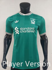 Player Version 25-26 Liverpool 2nd Away Green Thailand Soccer Jersey AAA-0871