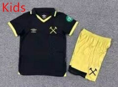 2025-2026 West Ham United 2nd Away Black Kids/Youth Soccer Uniform-7809