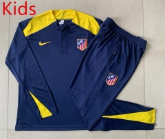 2025-2026 Atletico Madrid Royal Blue Kids/Youth Soccer Tracksuit-815