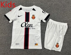 2025-2026 RCD Mallorca Away White Kids/Youth Soccer Uniform-7809