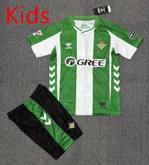 25-26 Real Betis Home White&Green Kids/Youth Soccer Uniform-4247