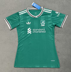 2025-2026 Liverpool 2nd Away Green Women Thailand Soccer Jersey AAA-908