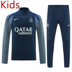 25-26 Paris SG Royal Blue Kids/Youth Soccer Tracksuit-7411