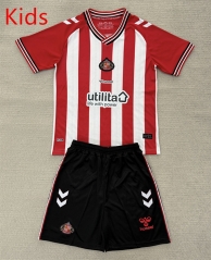 2025-2026 Sunderland AFC Home Red&White Kids/Youth Soccer Uniform-AY