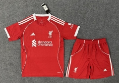 2025-2026 Correct Version Liverpool Home Red Soccer Uniform-6748