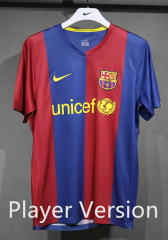 Player Version 06-07 Retro Version Barcelona Home Red&Blue Thailand Soccer Jersey AAA-4563