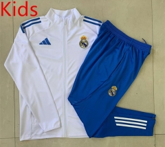2025-26 Real Madrid White Kids/Youth Soccer Jacket Uniform-815