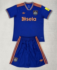 25-26 Newcastle United 2nd Away Blue Soccer Uniform-AY