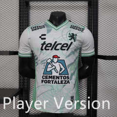 Player Version 2025-2026 Club León Away White&Green Thailand Soccer Jersey AAA-888