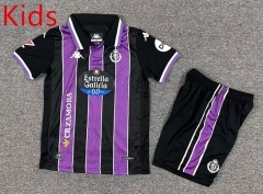 2025-2026 Real Valladolid Away Black&Purple Kid/Youth Soccer Uniform-7809