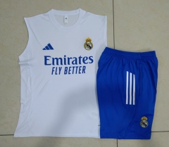 25-26 Real Madrid White Thailand Soccer Vest Tracksuit-815