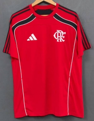 25-26 Flamengo Home Red Cotton T-shirt-3079