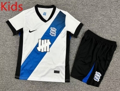 2025-2026 Birmingham City Away White&Blue Kid/Youth Soccer Uniform-7809