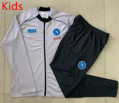 25-26 Napoli Ink Jet Light Gray Kids/Youth Soccer Jacket Uniform-815